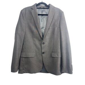 J.M. Haggar Men’s Slim Fit Gray Blazer 40R 2-Button Suit Jacket